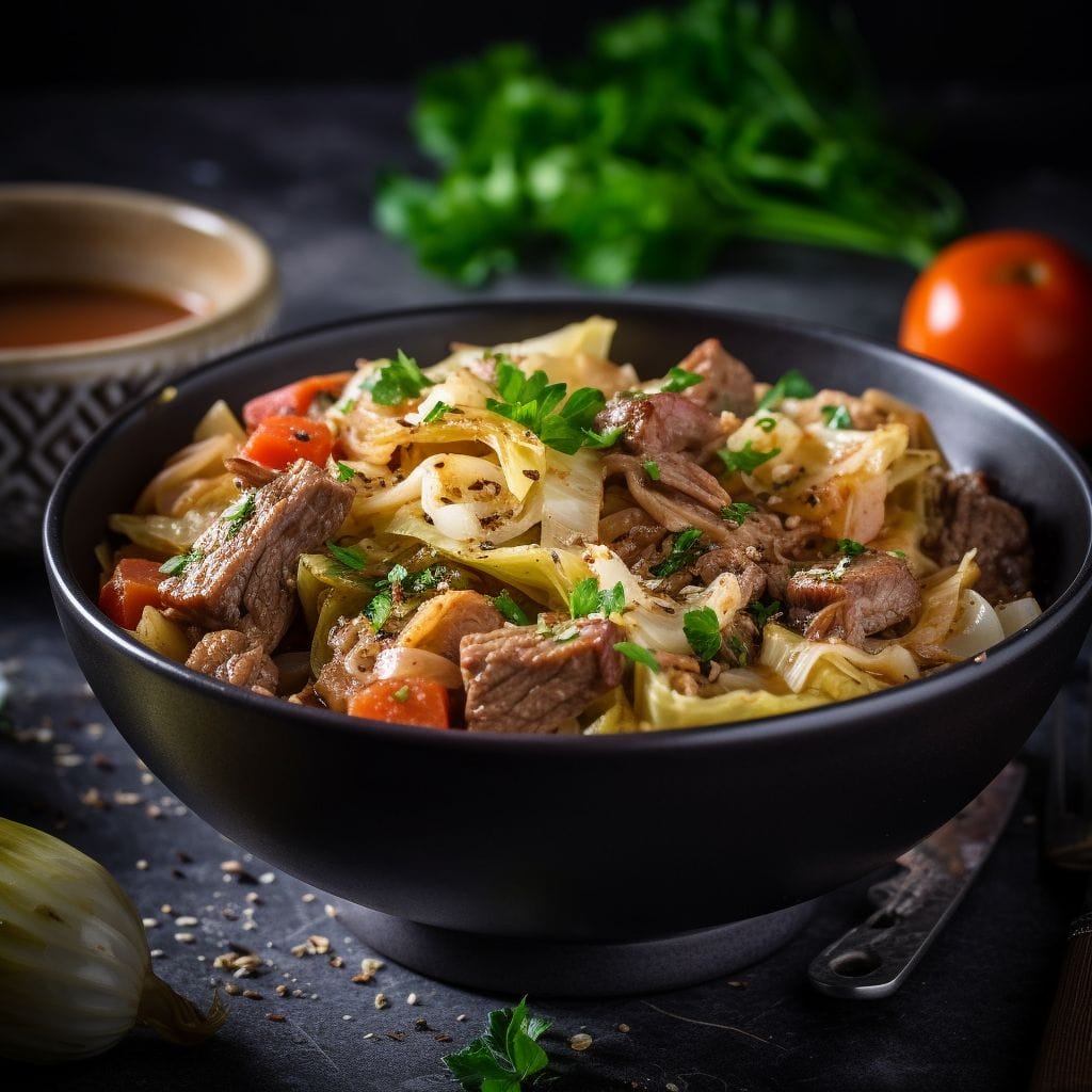 Keto Italian Beef with Cabbage Noodles